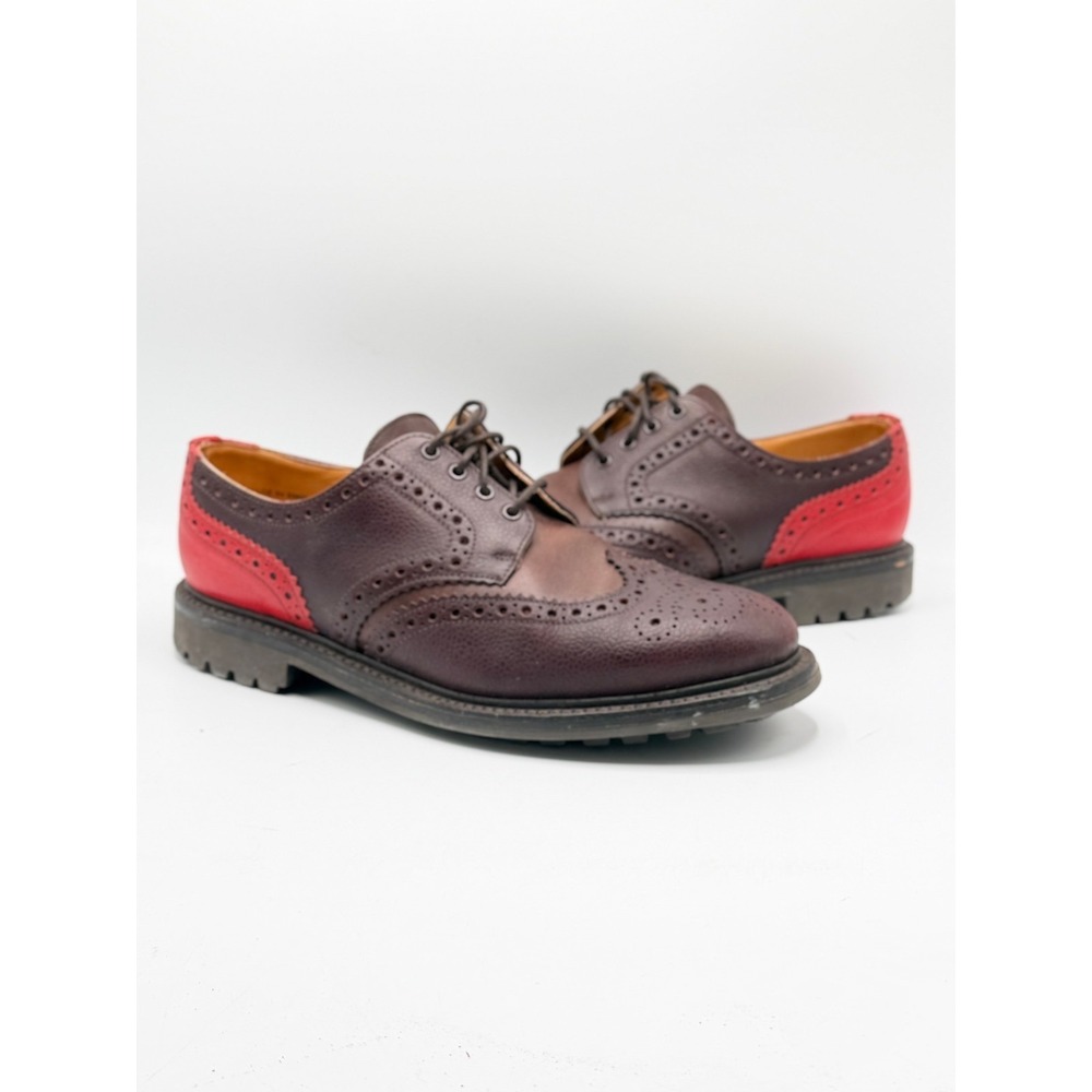 Mark McNairy Wingtip Brogue Brown Red 9154TD Mens Size 12 Pre-Owned No Box